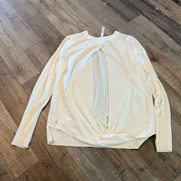 Lululemon Cashmere Cashlu At
Ease Pullover Sweater Ivory White
Back Panel size 8 - Picture 1 of 9